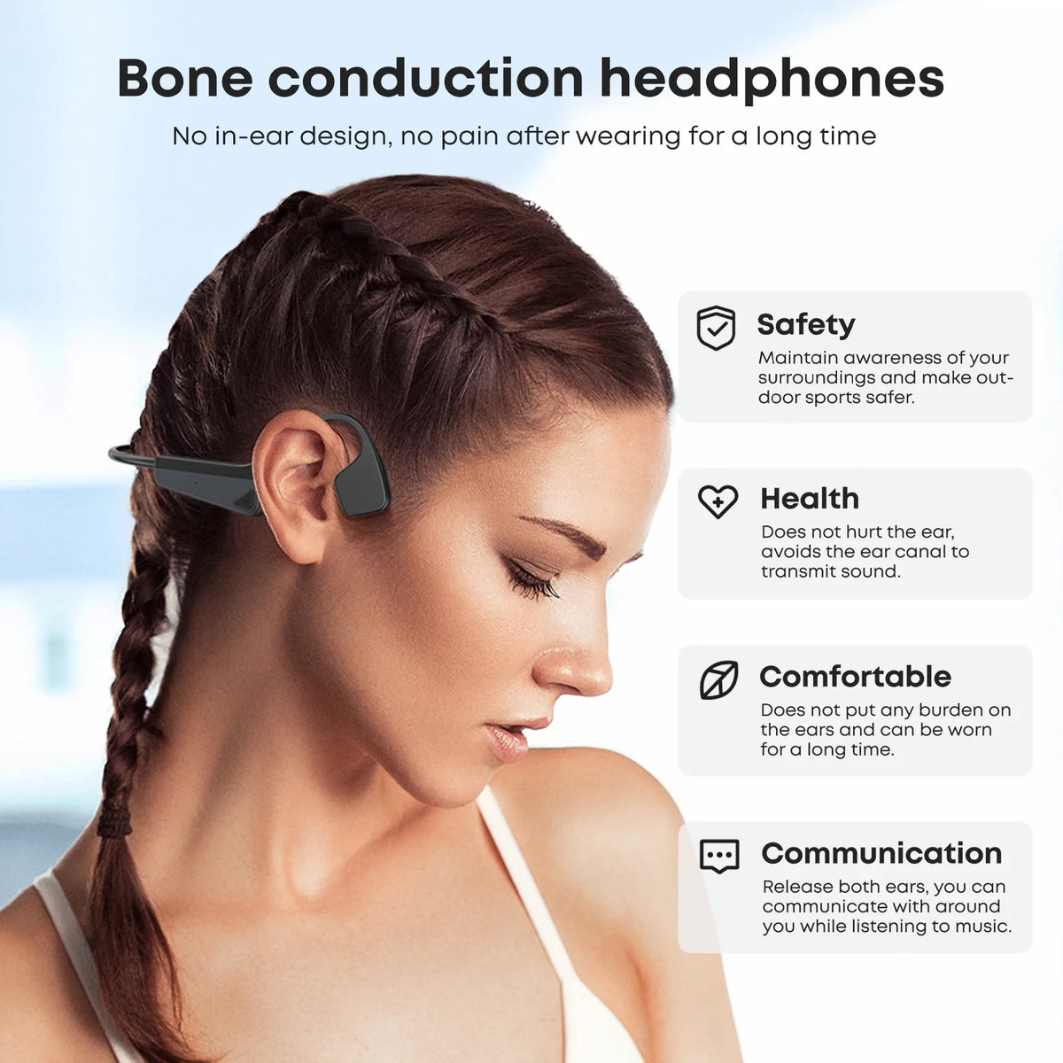 Bone Conduction Bluetooth Earphones